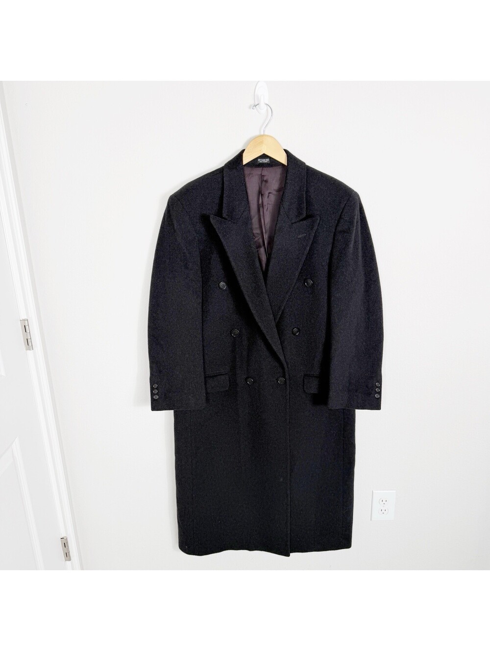 Allyn Saint George Cashmere Blend Full Length Double-Breasted Overcoat- Size 40R